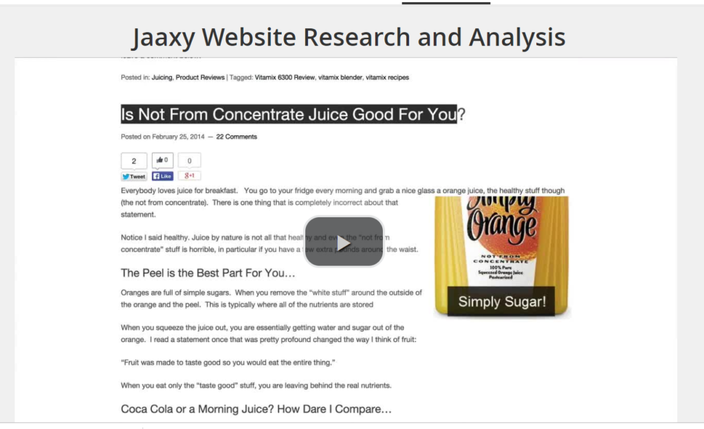 Jaaxy Website Research And Analysis 